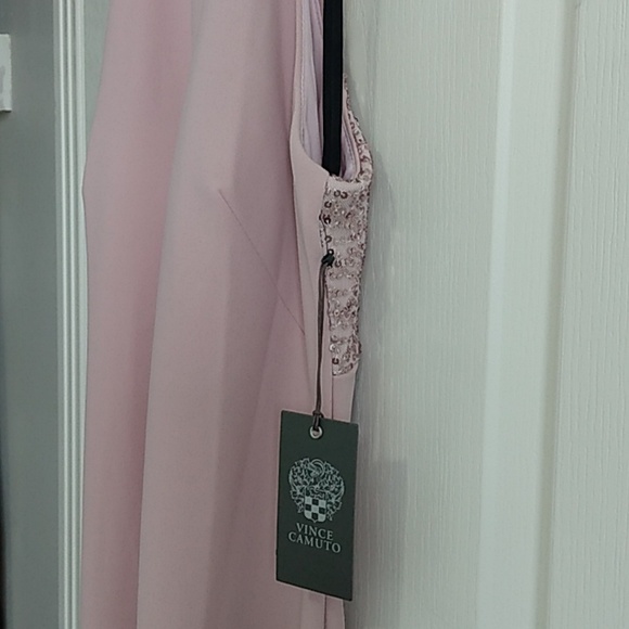 Vince Camuto Embellished Halterneck Evening Party Dress Gown 14 - Picture 9 of 15